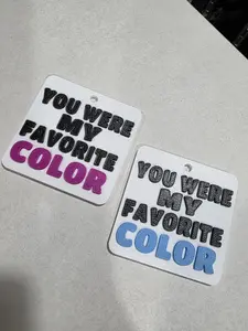 "YOU WERE MY FAVORITE COLOR" PLA Print Keychain - Fashion Accessory with Silver-Tone Hook, Black Lettering - Ideal Gift for Loved Ones SLEEP TOKEN GETHSEMANE