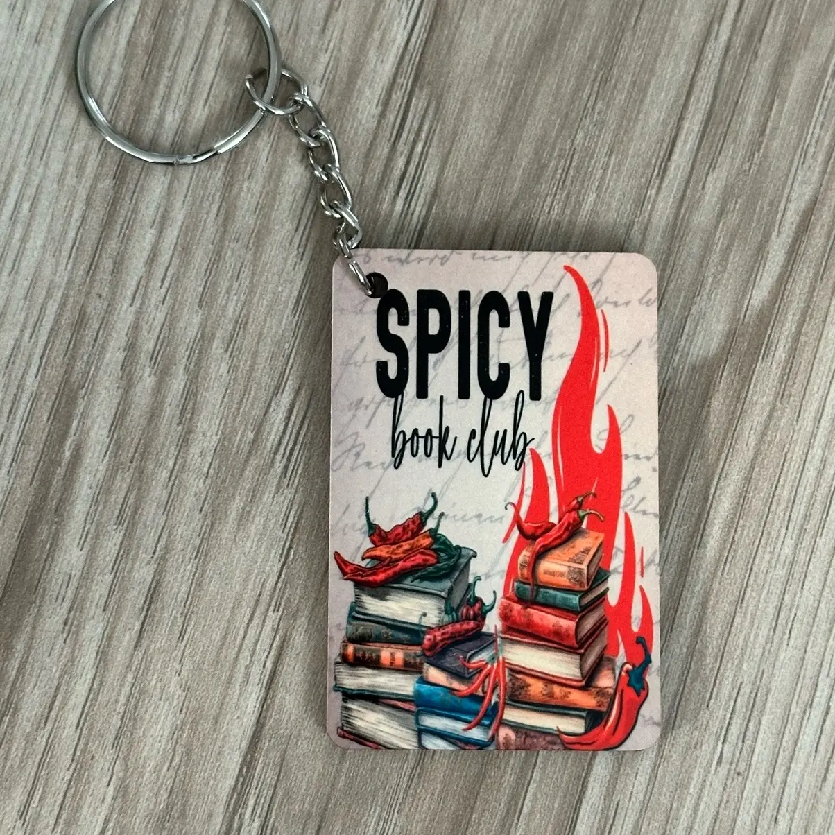Double sided Spicy Book Keychain