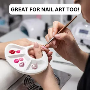 Portable 3D Printed Palette for Artists, Compact Plastic Mixing Board with Color Zones, Ideal for Travel, Classroom, Home Crafts