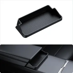 BASENOR 2026 Tesla Model Y Model 3 Center Console Sunglasses Holder, Armrest Key Holder Storage Box for 2025 2026 Model Y Juniper 2024 2025 2026 Tesla 3 Highland