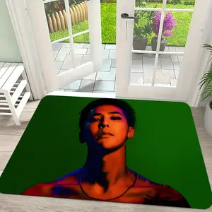 G-Dragon Kpop Bigbang Floor Mat Flannel Rug Ultra Soft, High Water Absorbent & Hypoallergenic, Machine Washable HD Custom Printed Non-Slip Floor Mat for Bathroom, Kitchen Bedroom