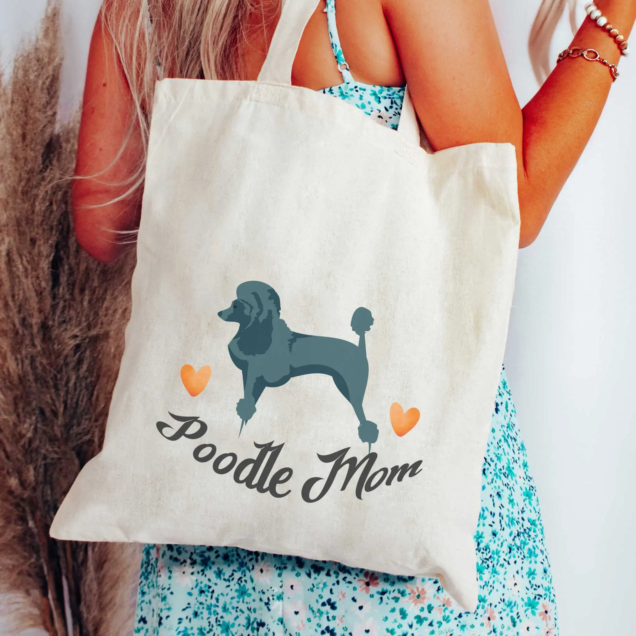 Poodle Mom Tote Bag, Poodle Mom Canvas Tote, Poodle Mom Gift, Poodle Lover Bag, Shopping Bag, Reusable Bag