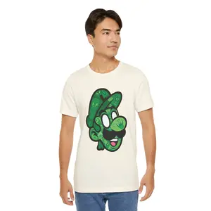 Boo-ee-gee - Luigi Ghost Retro Gaming inspired T-shirt - Designed by Bernard Gumz, who did a ton of old skool art for Korn, System of a Down, My Chemical Romance, Papa Roach and more!