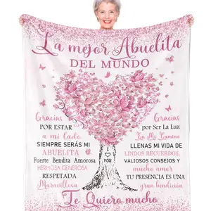 1PC Spanish, Abuela gifts, blanket gifts for Abuela, Spanish gifts for grandma, grandma gift ideas, birthday gifts for grandma, holiday gifts, multi-use blanket for all seasons