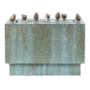 LuxenHome Patina Resin Bubbler Outdoor Fountain LuxenHome Patina Resin Bubbler Outdoor Fountain