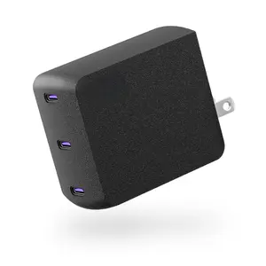 140W USB-C Charger Block, Compact USB-C 3-Port GaN Charger High Wattage PD 3.1   Adapter for MacBook Pro, Windows Laptop,  15/16, Android, Tablet, NovaPort Trio II 140W (Black)