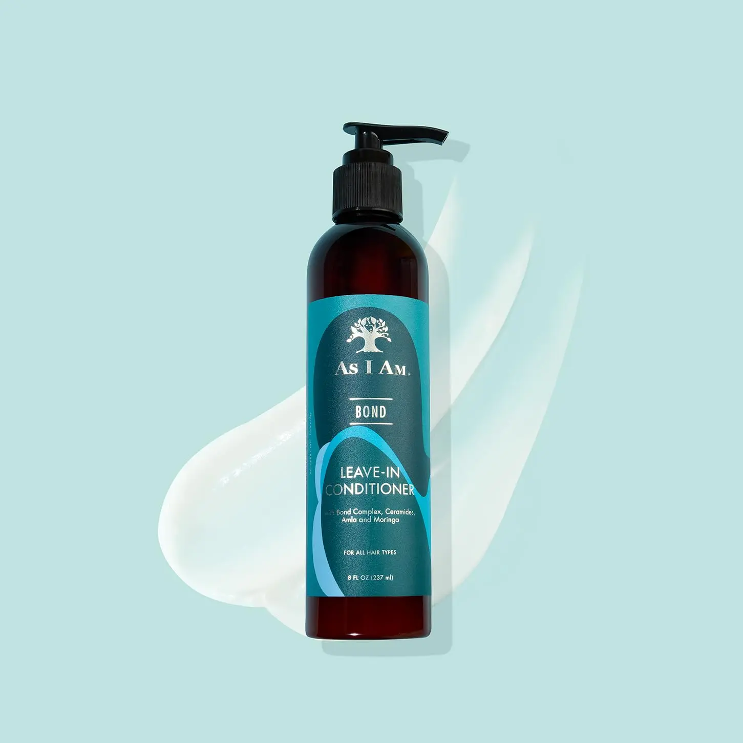 As I Am Bond Leave-In Conditioner - 8 oz Advanced Bond Complex Technology Haircare Treatment for Damaged Hair, Gentle Hydrating Boost, Detangling, Alcohol-Free, Infused with Moringa, Amla & Ceramides for All Hair Types