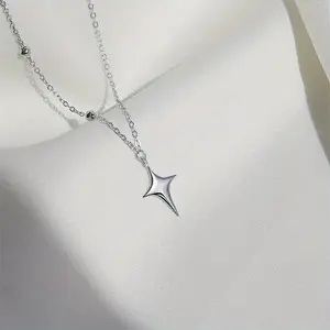 New Fashion Trend Avant-garde Star Necklace Female Ins Tide Niche Design High-end Sense Of Simplicity Personality Wild Clavicle Chain Pendant Necklace