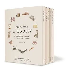 Our Little Library Vol. 2: First 100 Words Board Book Box Set, including Ocean Animals, Safari Animals, Food and Drink, Clothes, and Around the House (Tabitha Paige Children's Book Series) Board book – October 29, 2024