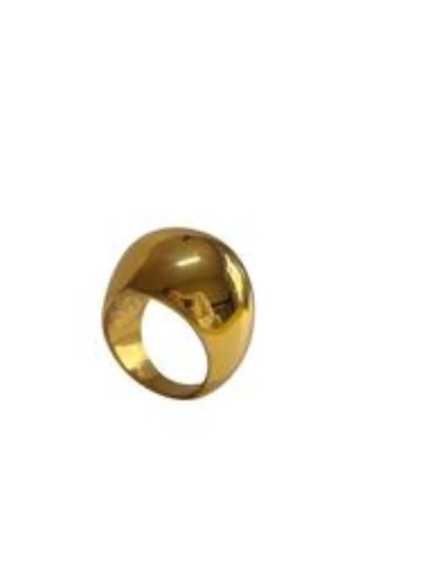 Minimalist Polished Round Ball Ring, Waterproof Stainless Steel Material, High Polish Mirror Finish, Unique Exaggerated Design