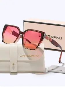 Large Frame Glasses, Trendy Casual Water Rhinestone Decor Glasses for Everyday Use, Fashion Accessories for Outdoor Activities