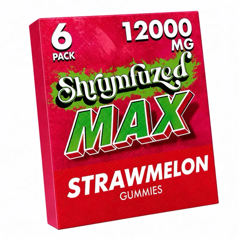 MAX Strawberry Watermelon Fruit Gummies, 6 Count, High Potency Plant-Based Gummies, Soft Chewy Gummies, 100% Organic Ingredients, High-Quality Formula, Freshness-Sealed, Secure Reusable Metal Tin, Travel-Friendly Packaging, Proudly Made in USA
