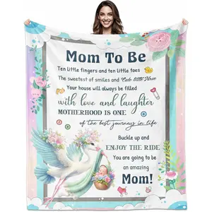 Mother's Day New Mom Gifts for Women, Mom to Be Blanket 60" X 50", Pregnancy Gifts for Expecting Mother, Gift for New Mother Mommy After Birth, First Time Mom's Gift