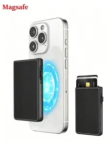 Slim Magsafe-Compatible Card Wallet, RFID Blocking Pop-Up Card Holder, Magnetic Back Pocket Organizer for iPhone Users, Secure & Stylish Design