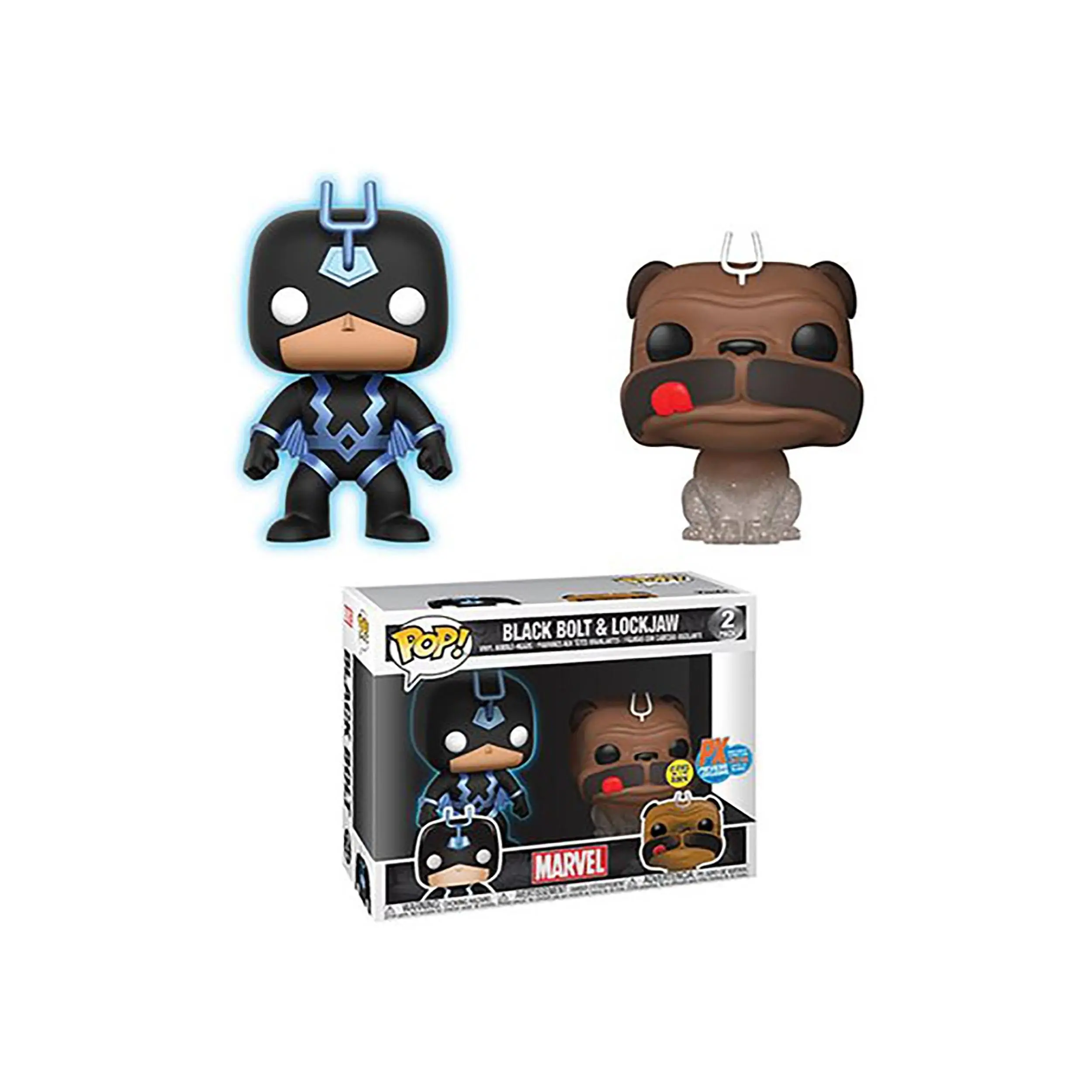 Funko POP! Marvel Marvel Teleporting Lockjaw & Black Bolt Two-Pack Exclusive