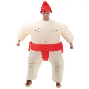 Inflatable Sumo Wrestling Suits for Adults(4.9ft-5.9ft) Funny Blow-Up Sumo Wrestler Costume for Halloween