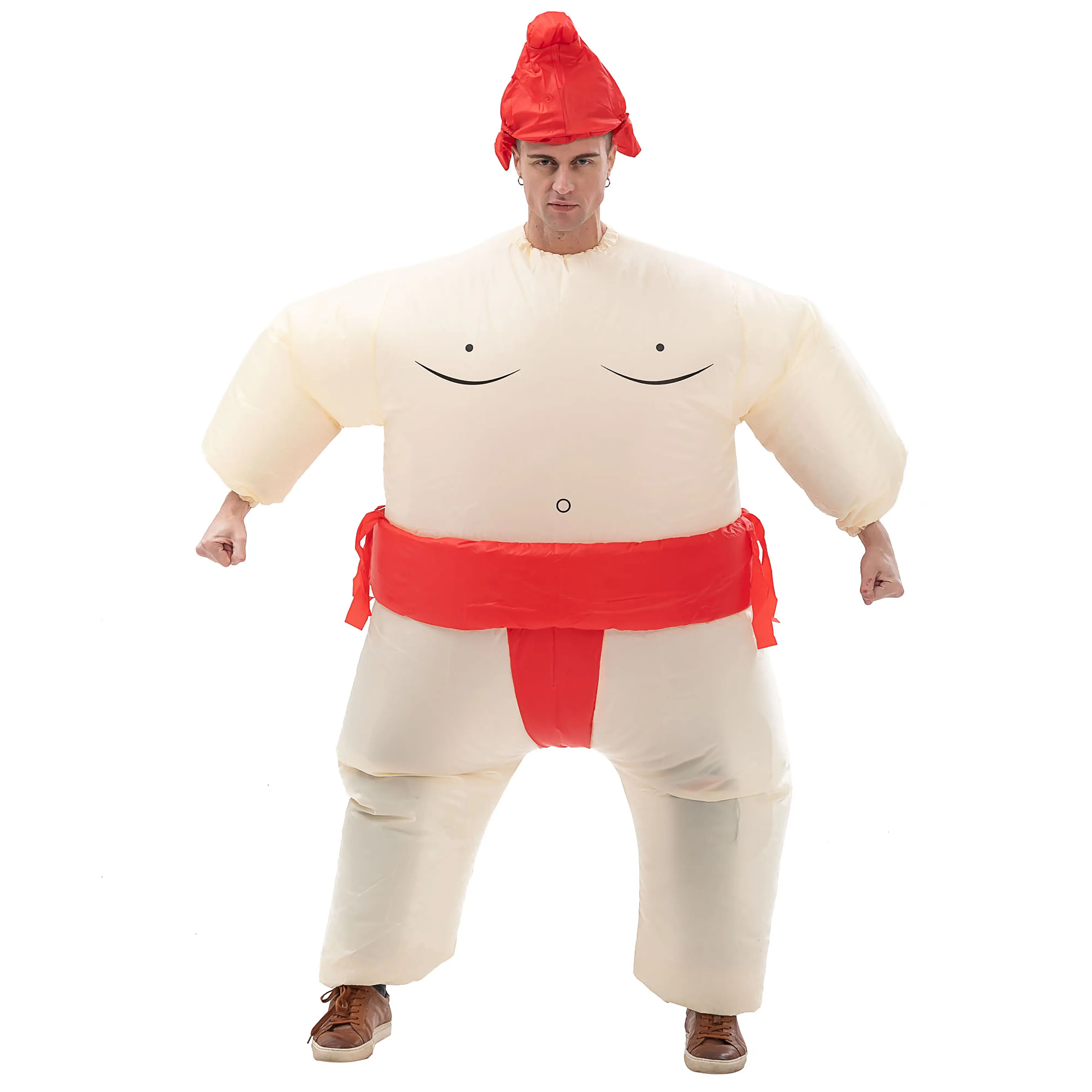 Inflatable Sumo Wrestling Suits for Adults(4.9ft-5.9ft) Funny Blow-Up Sumo Wrestler Costume for Halloween