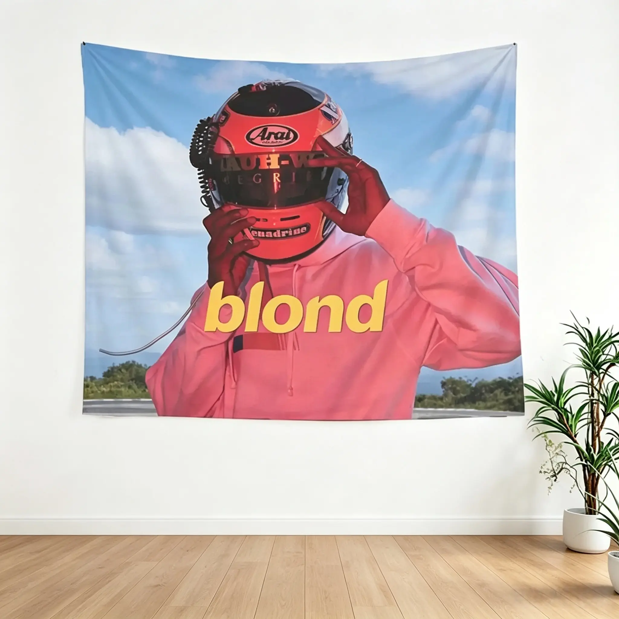Frank Ocean Blond Album Tapestry Racing Tapestry Wall Hanging Poster Art for Bedroom Living Room College Dorm Decor (60 x 51 in) Decoration Items Gift