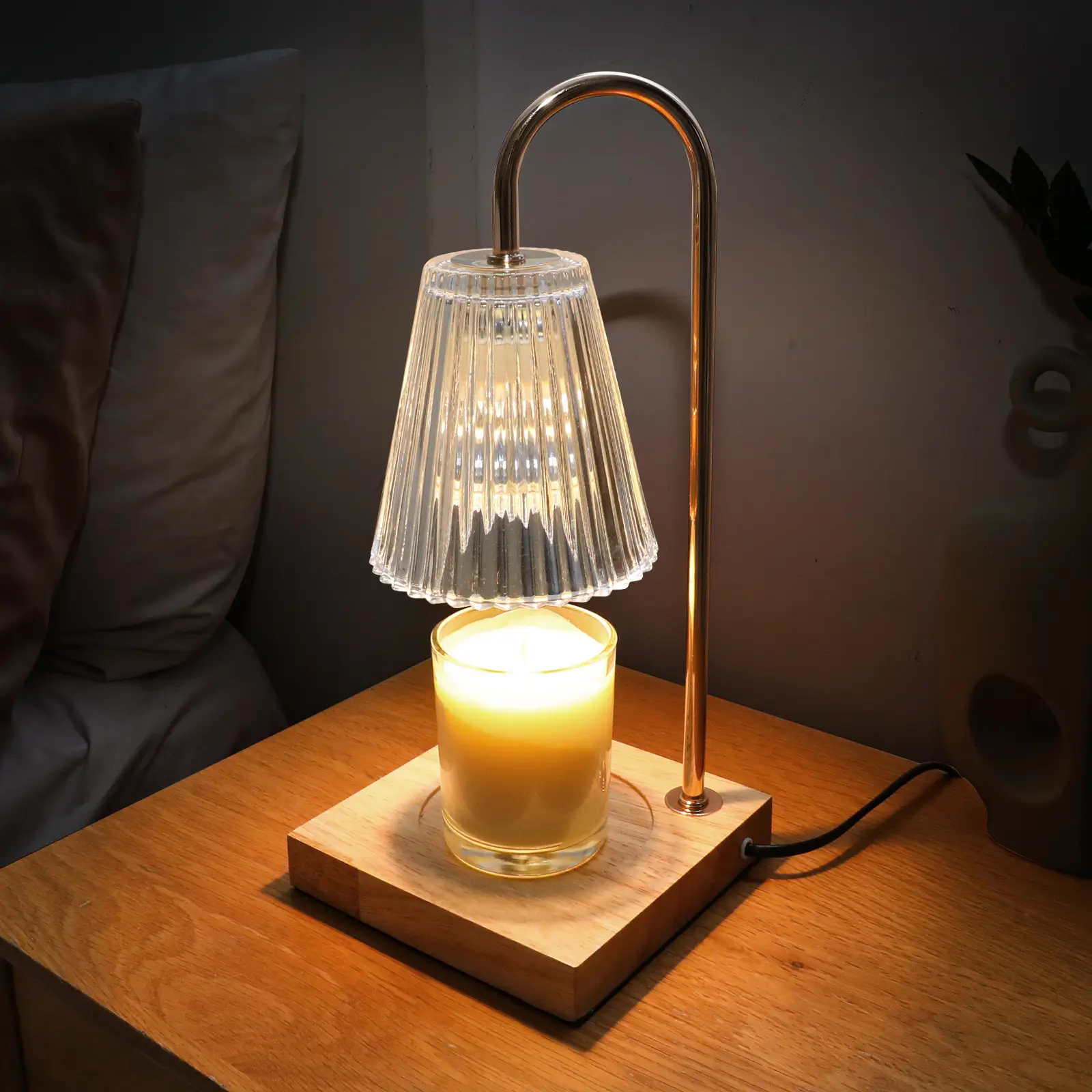 Vintage Candle Warmer Lamp - Equipped with 2 Bulbs, Dimmable, 2/4/8 Hours Timer, Home Decor, Perfect Christmas Gift, Suitable for Warming Jar Candles