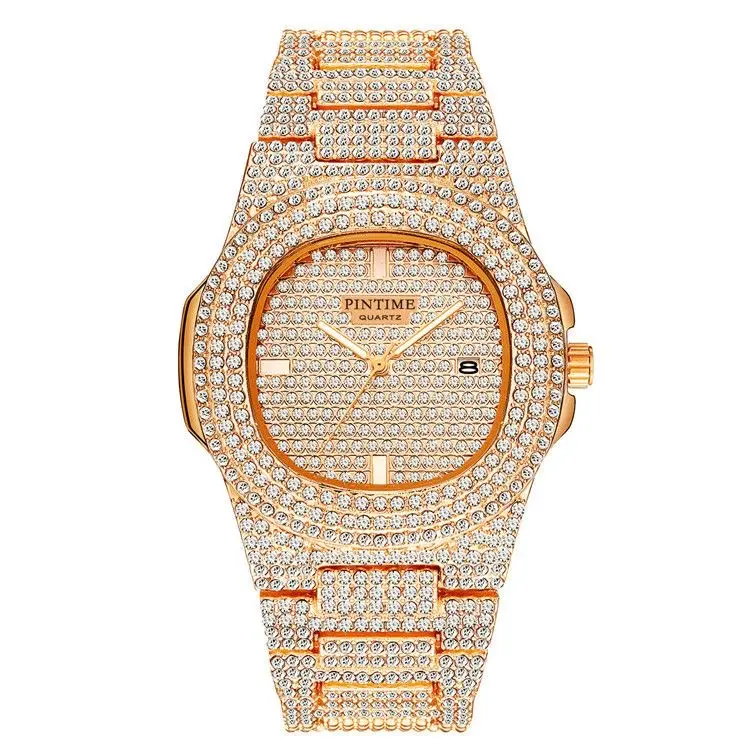 Customized Moissanite watch Swiss movement waterproof mechanical watch