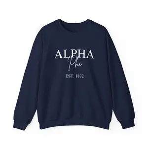 Alpha Phi Sorority Sweatshirt, Customizable Trendy Design, Big/Little Gifts, Personalized Greek Apparel, College Clothing