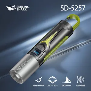 【SD-5257】Smilingshark multifunctional flashlight: telescopic zoom, portable hook design, can be used as camping lights, pan -light lighting, flashlights illuminate your way forward!
