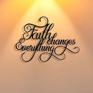 Belief Changes Everything Metal Sign, Halloween Abstract Art, Christmas Elegant Design, Wall Art for Office, Living Room, Bedroom, Patio, Home Decor