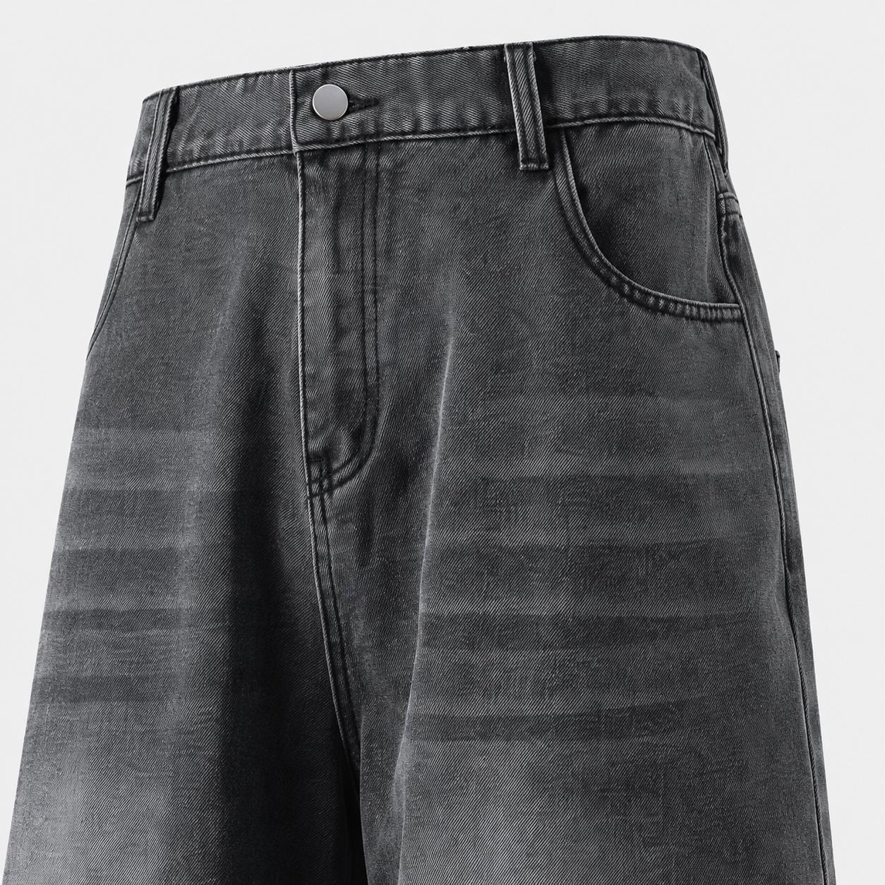 Baggy Wide Leg Jeans for Men and Women, Casual Fashion Streetwear Denim Pants, Low Rise Loose Fit Y2K Skater Jeans, Relaxed Straight Leg Urban Hip Hop Jeans with Pockets for Daily Wear, Vintage Grunge Style Denim Trousers Pants for US Outfits, Club Outfit