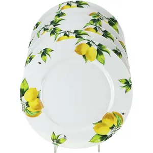 Reston Lloyd 71419 6pc Melamine Dinner Set Fresh Lemons