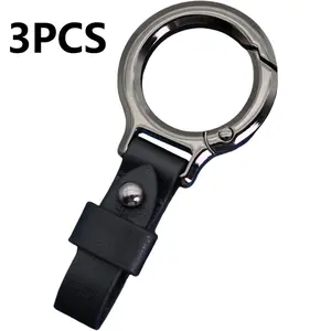 3PCS Personality Car Keychains Car Key Rings Holder Horseshoes Buckles Small Key Rings for Campers Random color