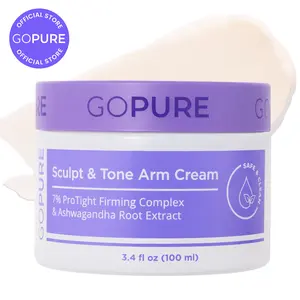 GOPURE Sculpt & Tone Arm Cream with 7% ProTight Firming Complex & Ashwagandha Root Extract Daily Hydrating Moisturizer for Loose Skin Repair