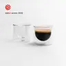 FLUR Espresso Glasses (Set of 2) – Perfect for Espresso, Macchiatos & Small Espresso Drinks – Double-Walled Borosilicate Glass – Handmade, Lightweight & Durable – 3oz