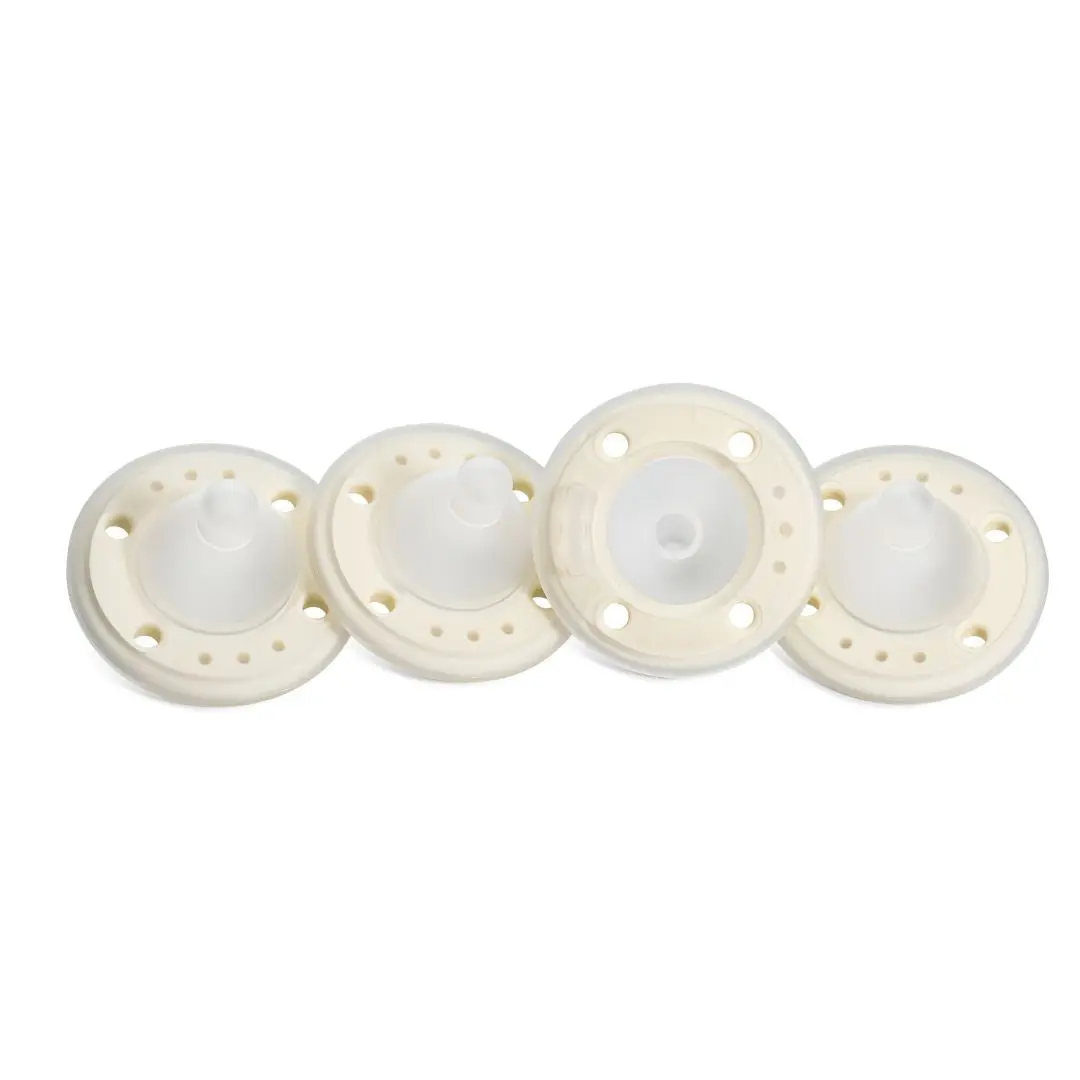Ninni Co Pacifier Creme 4 Pack Soft BPA-Free Silicone Orthodontic Pacifier for Breastfed Babies | 0-24 Months