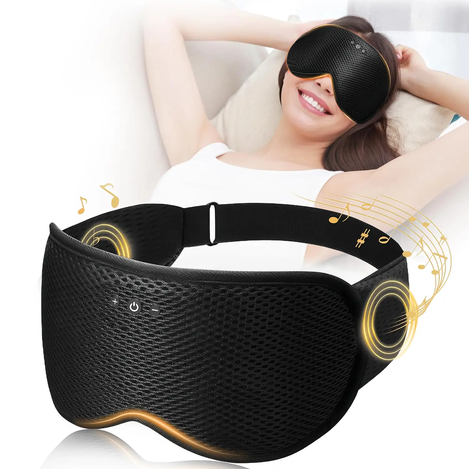 3D Eye Sleeping Mask Bluetooth Sleep Mask Headphones for Pressure Relief Music Sleeping Headphones for Side Sleepers Meditation Gifts for Men Women