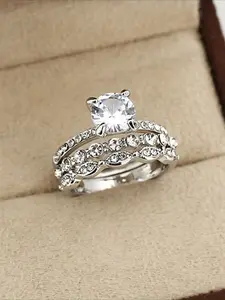 French Fashion Gorgeous Women's Ring Suitable for Wedding, Engagement, Bridal Accessories, Parties, Banquets, Women's Jewelry Gifts