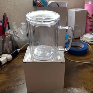 17oz snow globe mason jar