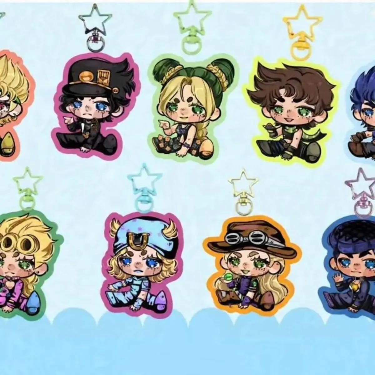 Jojos Bizarre Anime Inspired Acrylic Charms