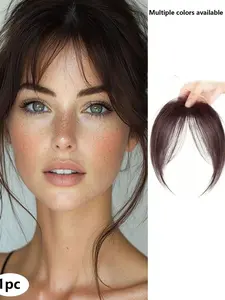 Women'S Synthetic Bangs Wig, Natural Eight-Sided Bangs, 8 Inches Black Brown Daily Wear Natural Fluffy For Women, Suitable For Party And Daily Use, Women'S Hair Accessories, Hair Clips.