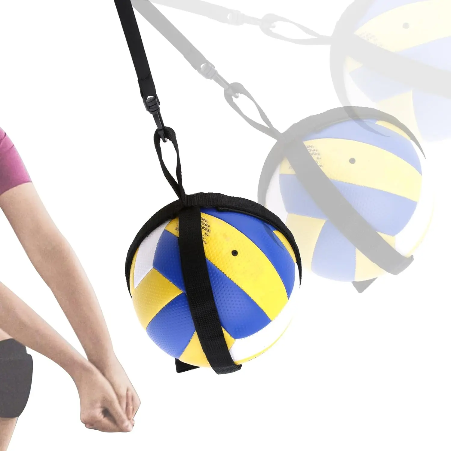 Volleyball Spike Trainer - Adjustable Solo Practice System for Hitting & Serving, Improves Timing/Power with Durable Nylon Design - Perfect for Indoor/Beach Volleyball & Backyard Training Volleyball Spike Trainer - Adjustable Solo Practice System for Hitting & Serving, Improves Timing/Power with Durable Nylon Design - Perfect for Indoor/Beach Volleyball & Backyard Training