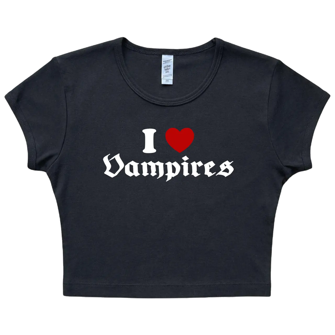 I Love Vampires Cotton Fabric Print Baby Tee