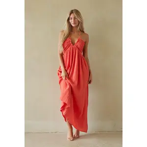 Naia Halter Linen Maxi Dress