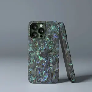 Natural Abalone Shell Pattern Tough Phone Case| Dual-Layer Shockproof| Luxury Daily & Boho Gifting| Iridescent Mother-of-Pearl Ocean Aesthetic (Compatible with iPhone 8-16/X Series)