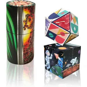 3D Flips Magic Cube Set, 3 Pack Infinity Cube Fidget Toys, Transforms Puzzle Cubes for Stress Anxiety Relief and Kill Time, Nice Gifts for Kids and Adults