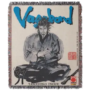 Vigilant Samurai Woven Blanket Tapestry | Anime Room Decor | TikTok Viral Tapestry | Otaku Wall Art