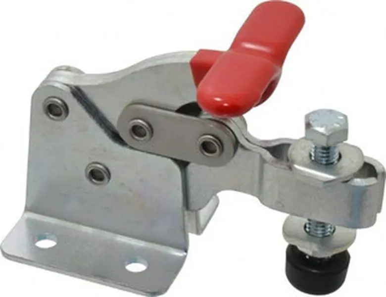 Destaco 309-U U-Bar Manual Hold Down Toggle Clamp, 750lb Capacity, Horizontal Handle, 168° Handle Movement, 90° Bar Opening, Flanged Base, Electro-Plated Zinc Carbon Steel, U-Bar Clamp