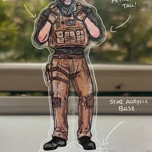 FPS military characters INSPIRED standee! clear acrylic standee Gifts