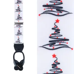 Trafalgar McCallister Contemporary Christmas Tree Silk Button End Braces, Button-End Suspenders