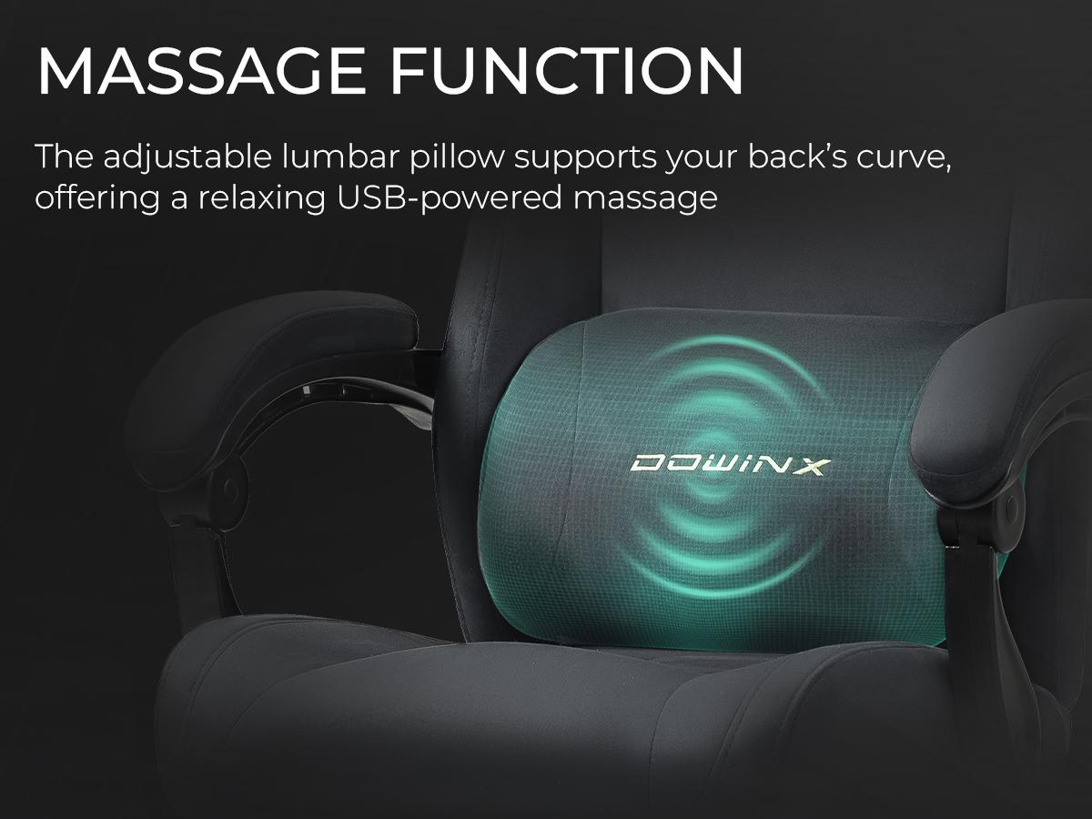 Dowinx Big and Tall Gaming Chair, Suede Fabric Game Chair with Pocket Spring Cushion, High Back Gamer Chair Ergonomic with Footrest for Adults Office, 440LBS