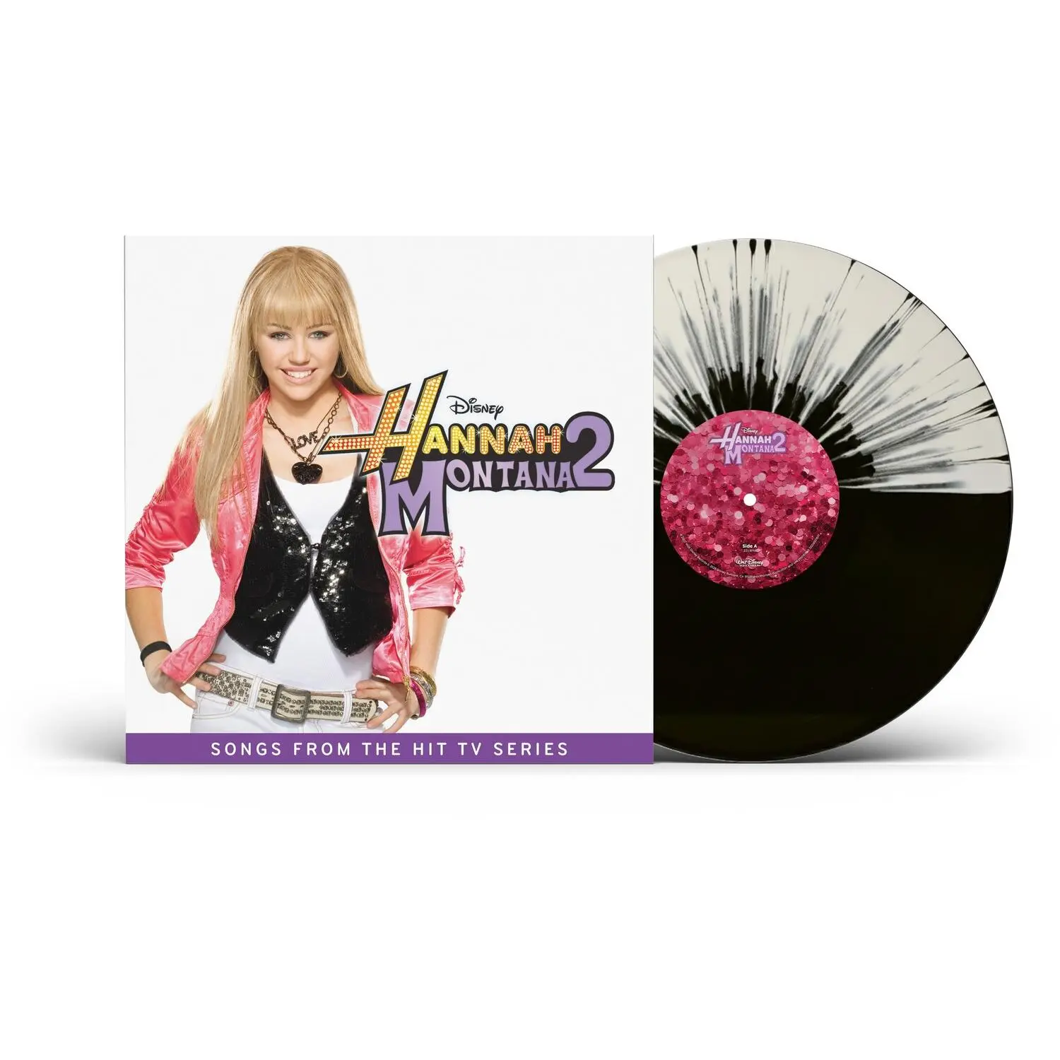 Hannah Montana - Hannah Montana 2 (Original Soundtrack)    (Splatter)  [VINYL RECORD - LP] Black, Colored Vinyl, White