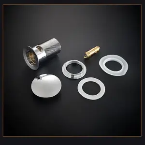 1set Dual Hole Overflow Board Bath Tub/facial Basin Press Bounce Drain Stopper, Replace 2 Hole Overflow Board, Bath Tub/facial Basin Drain Kit